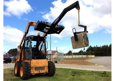 hydraulic boom pole for skid steer|lifting jib for skid steer.